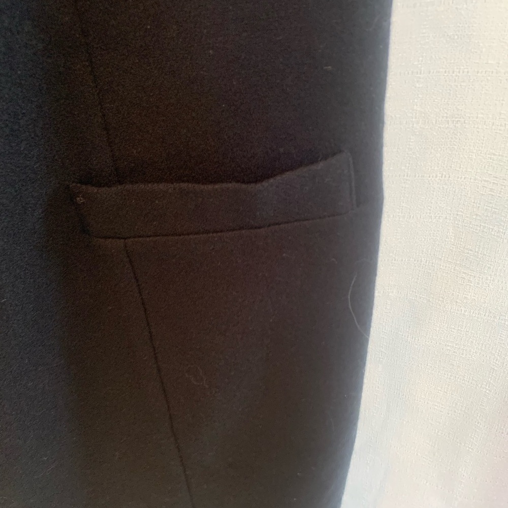 Worthington Pure Wool Classic Shift Black Midi Dress - Picture 6 of 11